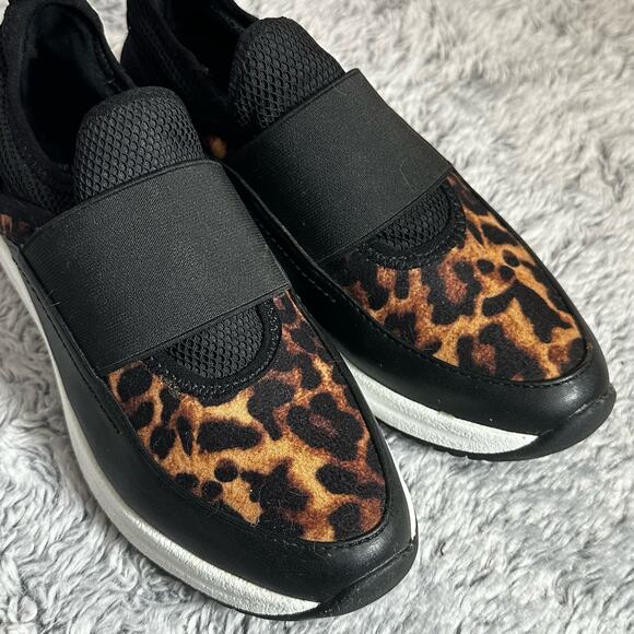 Anne Klein Sport Cheetah Print Slip On Sneakers Size 7M Athletic Shoes Workout - Picture 4 of 10